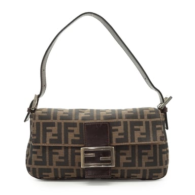 Fendi stoffen schoudertas in baguette-formaat