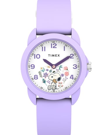 Timex Peanuts Time Teacher Kind Horloge Paars TW2Y51200