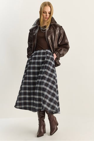 Hoge Taille Midi Rok