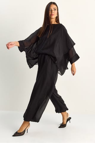 Hoge Taille Wijde Pijpen Twee-Delige Set