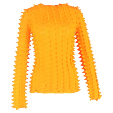 Loewe x Paula's Ibiza 3D Spike-Knit Trui in Oranje Polyester