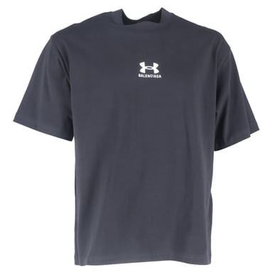 Balenciaga x Under Armour Logo-Gestikte T-Shirt in Zwart Katoen