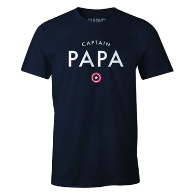 Marvel Heren Kapitein Papa T-Shirt (Marine)