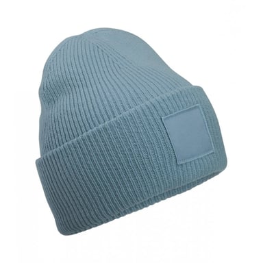 Beechfield Tonale patch muts met diepe manchet (Stofblauw)