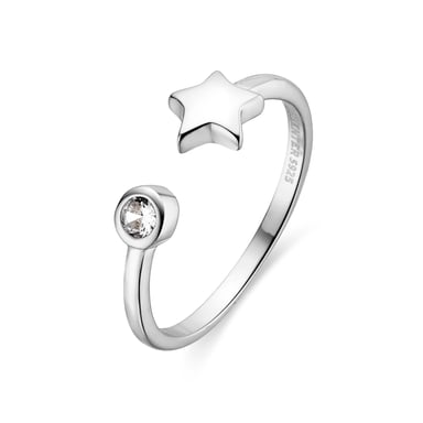 Luxenter 925 Sterling Zilver en Rhodium Plated Briljant Zirkonia Ring - Fazih