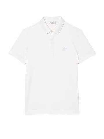 Lacoste Wit Paris Regular Stretch Katoen Piqué Poloshirt