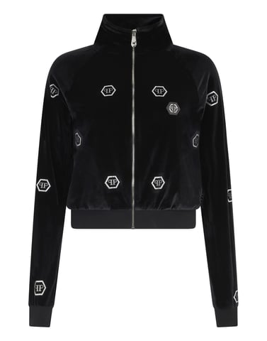 Chenille Tracksuit Jacket Mini Monogram Crystal Monogram
