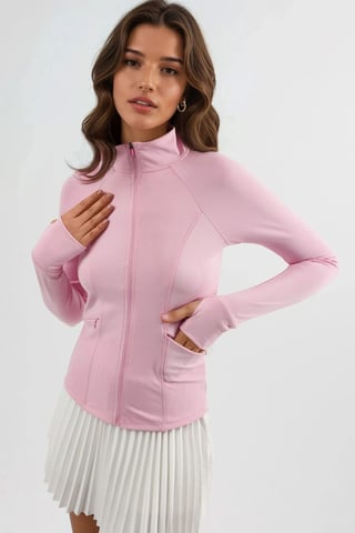 Fitted Knitted Turtleneck Active Top