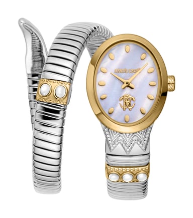 Roberto Cavalli Snake Women Stainless Steel Two toned Silver & Gold watch