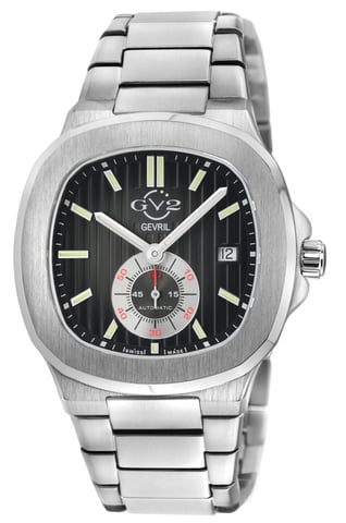 GV2 Potente Silver/Blue Dial Stainless Steel Swiss Automatic ETA 2895 Watch