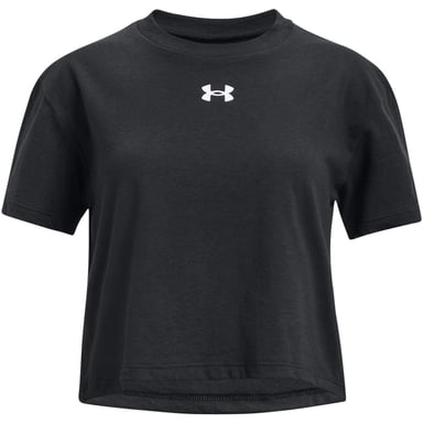 Under Armour Childrens/Kids Sportstyle Logo Crop T-Shirt (Black)