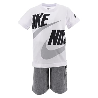 Nike Childrens/Kids Wordmark T-Shirt & Shorts Set (Carbon Heather)