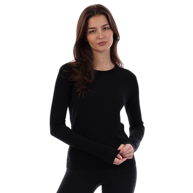 Diesel Womens/Ladies Fine Knit Ribbed Sweatshirt (Black)
