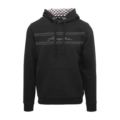 Aquascutum Heren Signature Regular Hoodie (Zwart)
