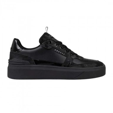Cruyff Mens Endorsed Leather Tennis Flat Trainers (Black)