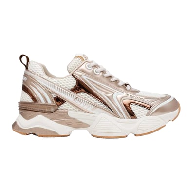 Steve Madden Womens/Ladies Rhinestone Mesh Chunky Flat Trainers (Gold)