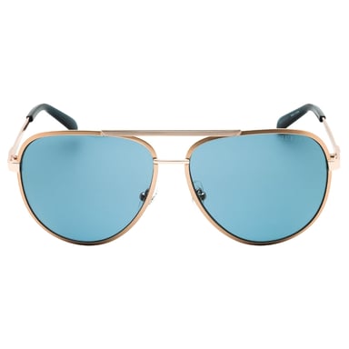 Guess Zonnebril Met Blauwe Glazen En Gouden Montuur
