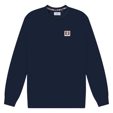 Aquascutum Active Patch Crewneck Marineblauw