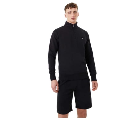 Jack Wills Heren Barchester Quarter Zip Sweatshirt (Zwart)