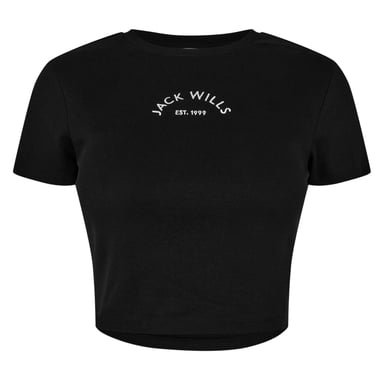 Jack Wills Dames/Dames 1 Katoenen Broek T-Shirt (Zwart)