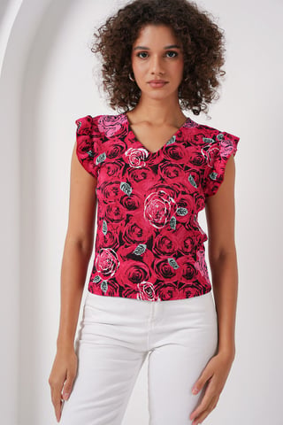 Geribbelde Mouwloze Crew Neck Blouse