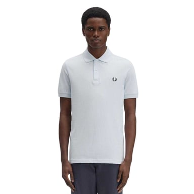 Fred Perry Heren Logo Katoenen Polo Shirt (Ijsblauw)