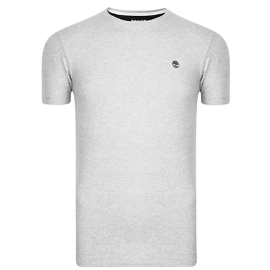 Timberland Heren-T-shirt met ronde hals en ‘River’-borduursel (Grijs)