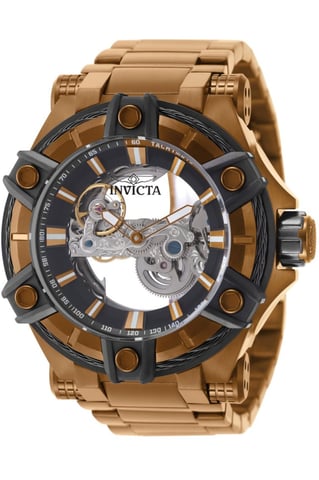 Invicta Bolt 50782 Herenhorloge - Automatisch Uurwerk - Roestvrij Staal met Zwarte Wijzerplaat - 52 mm