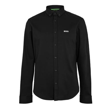 Boss Herenkatoenen shirt met Motion-logo (Zwart)