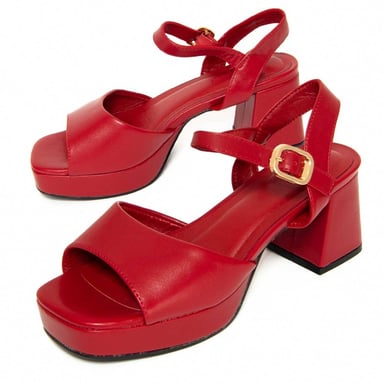 Montevita Heel Sandal Comodosan Rood