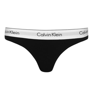 Calvin Klein Dames/Dames Logo Katoenmix String (Zwart)