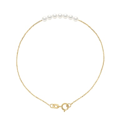 TRINIDAD Bracelet 7 Water Parels Sweet Ronde 34mm White Natural Yellow Gouden Ketting Convict