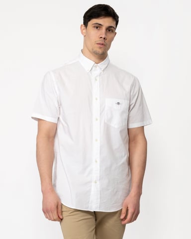 GANT Mens Regular Fit Short Sleeve Poplin Shirt