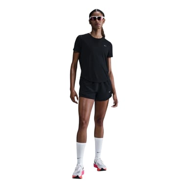 Nike Swoosh Dri-FIT-shirt voor dames (Zwart)
