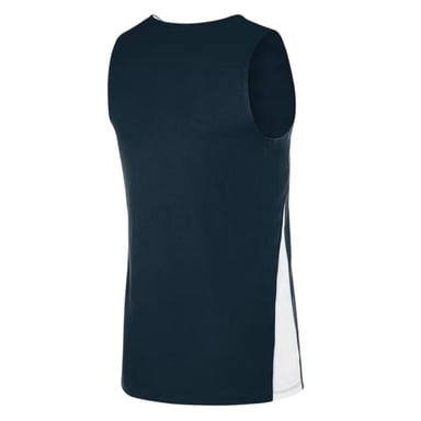 Nike Basketbalshirt voor kinderen met V-hals en zonder mouwen (Obsidiaanblauw/Wit)
