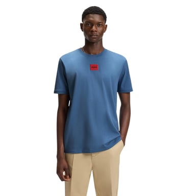 Hugo Diragolino T-shirt voor heren met logo op de borst (Medium Blauw)