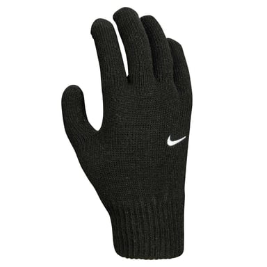 Nike Gebreide Swoosh-handschoenen met geribbelde manchet voor volwassenen (Zwart)