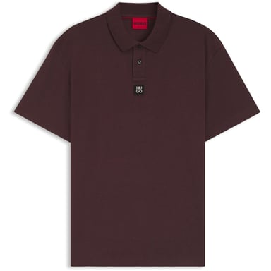 Hugo Deabono-poloshirt met logo voor heren (Donkerbruin)