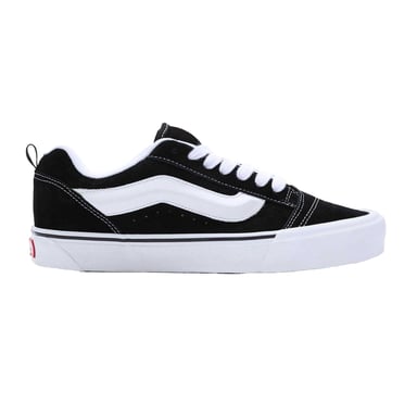 Vans Knu Skool gewatteerde suède skateschoenen voor heren (Zwart, Wit)