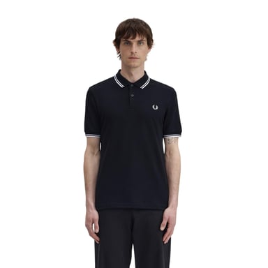 Fred Perry Heren Twin Tip Poloshirt (Zwart)