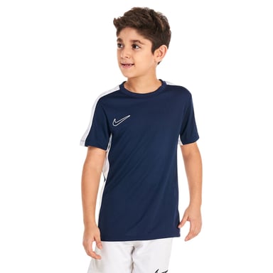 Nike Swoosh-shirt van de Kinderacademie (Obsidiaanblauw/Wit)