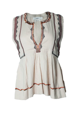 Isabel Marant Etoile, embroidered beige top