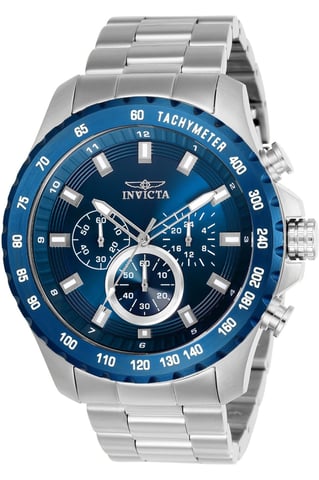 Invicta Speedway 24212 Herenhorloge - Quartz Uurwerk - Roestvrij Staal met Blauwe Wijzerplaat - 48 mm