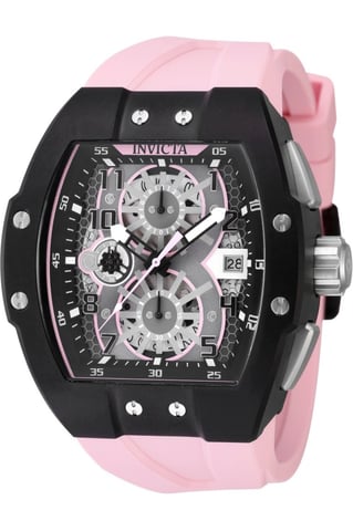 Invicta Racing 48336 Herenhorloge - Quartz Uurwerk - Roestvrij Staal met Zwarte Wijzerplaat - 47 mm