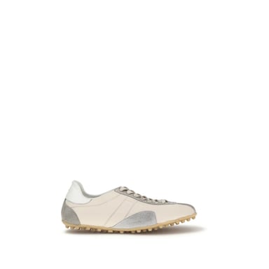 Maison Margiela Beige Kalfsleren Bos Taurus Sport Sneakers