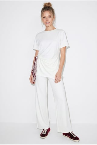 Crew Neck T-Shirt and Wide Leg Trousers Set