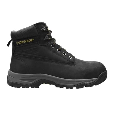 Dunlop Veiligheidslaarzen voor heren van nubuck met stalen neus (Zwart)
