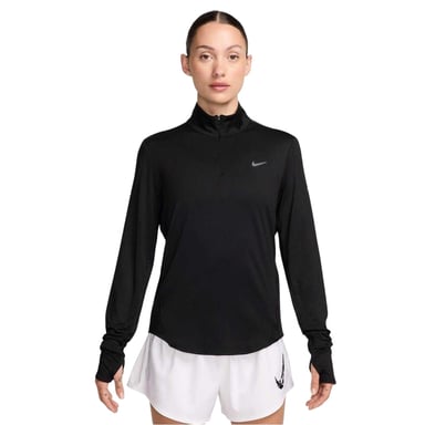 Nike Swift hardloopshirt met kwartrits voor dames (Zwart)