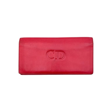 Dior Vintage leren portemonnee met reliëf CD-logo