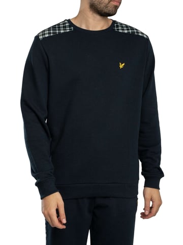 Lyle & Scott Trui Met Geruite Panelen, Blauw